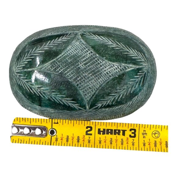 Hand-Carved Green Emerald Gemstone Intricate Leaf Pattern 1700+ Carats Large - Picture 9 of 11